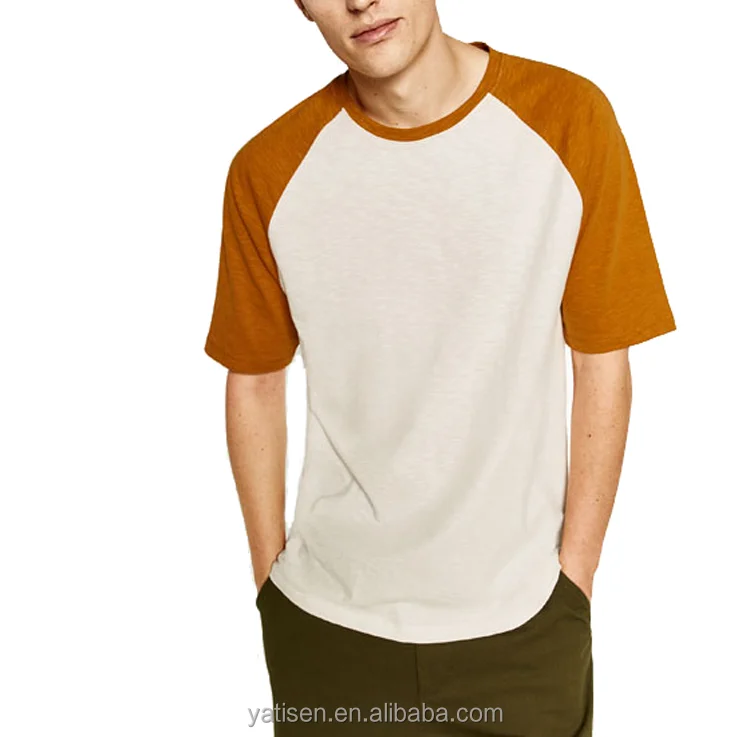 wholesale new design 100 cotton t shirt raglan short sleeve mens custom t shirt