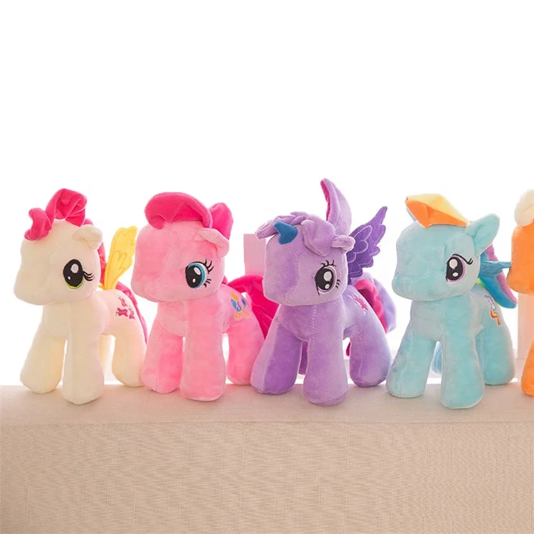 
Wholesale Cheap Stuffed Unicorn Animal Plush Horse Little Horse Pony Baby Toy 