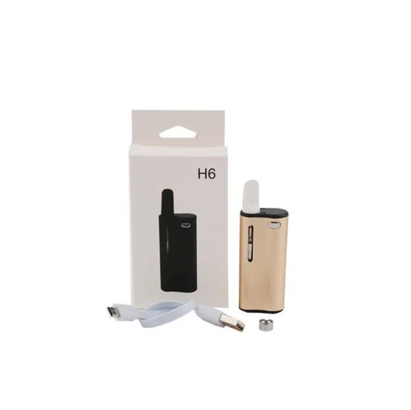 H6 Vape Box Mod Battery Portable Vape Pen Kit With Disposable Cartridge Voltage Adjustable 3.5V-3.7V-4.0V Battery Kit Ship Free