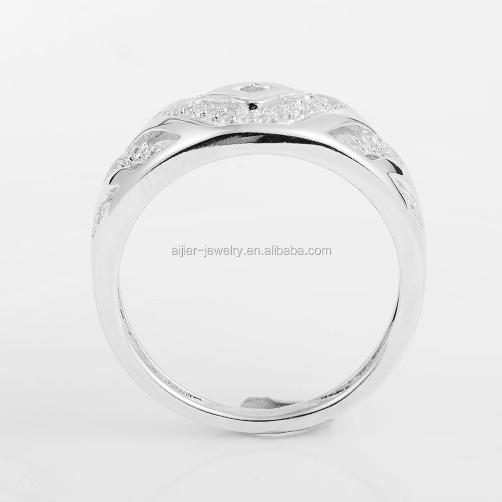 Big Midi Style Ring Top Quality Factory Price Sale Zirconia Ring Silver 925 R-303