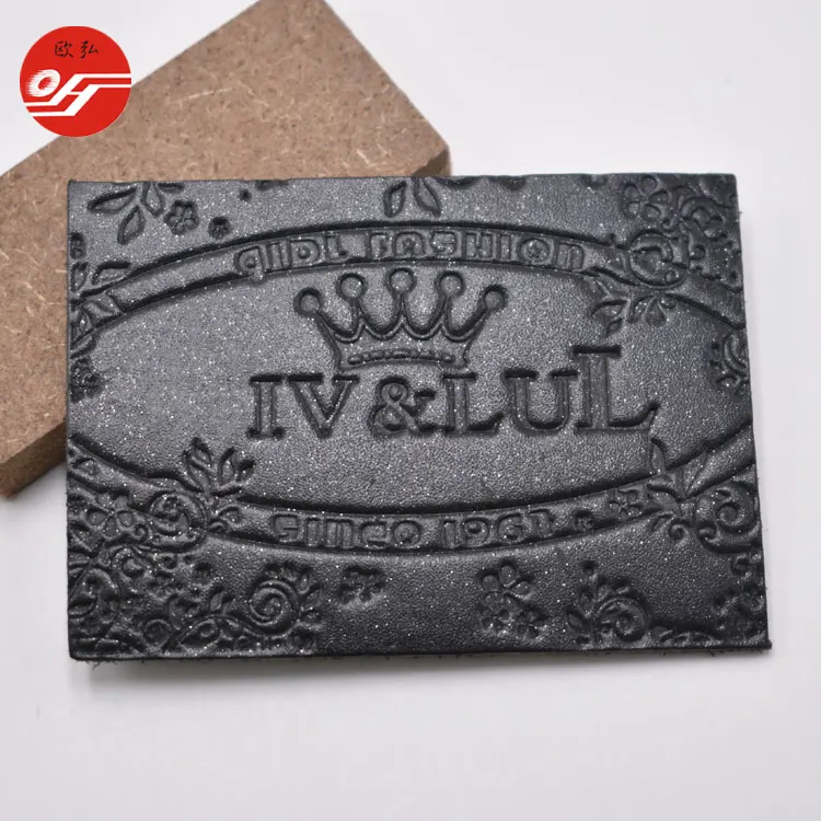 Wholesale Brand Logo Design Leather Label Tag for Bags