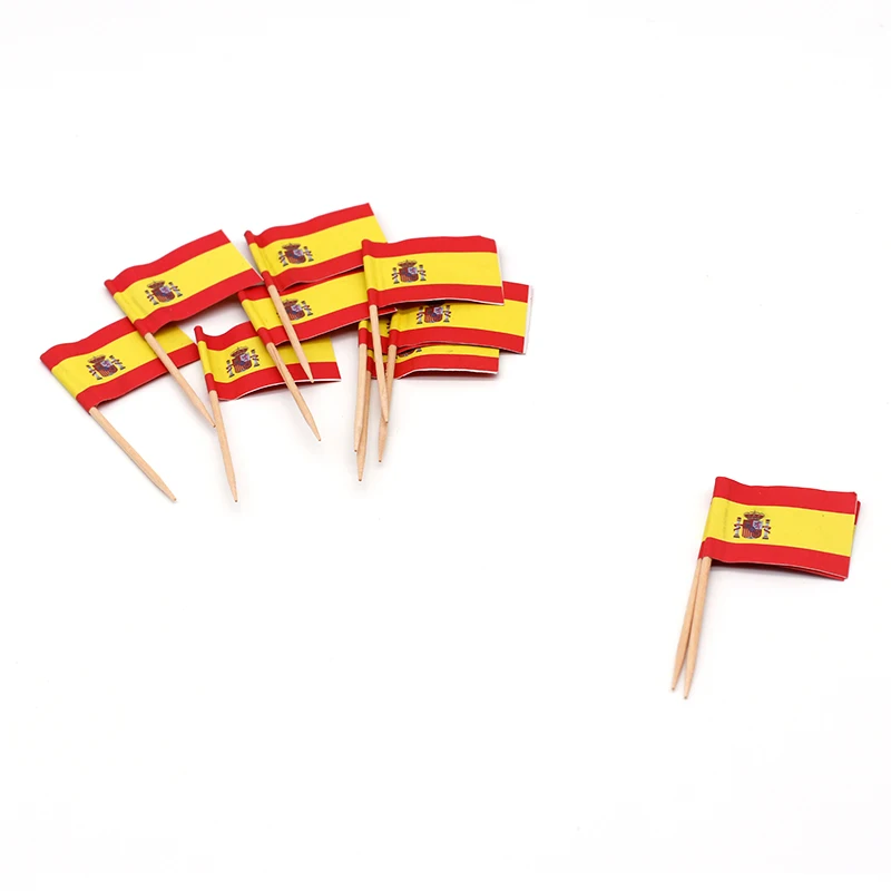 Modern best sell bulk food paper wold flags toothpicks