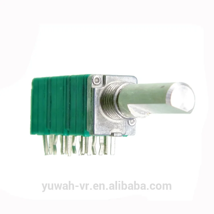 Hot promotion customized carbon film 9mm 18 pin 6 gang volume control 100K rotary linear potentiometer