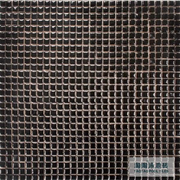 5mm mini mosaic tiles color black mix white ceramic mosaic tile