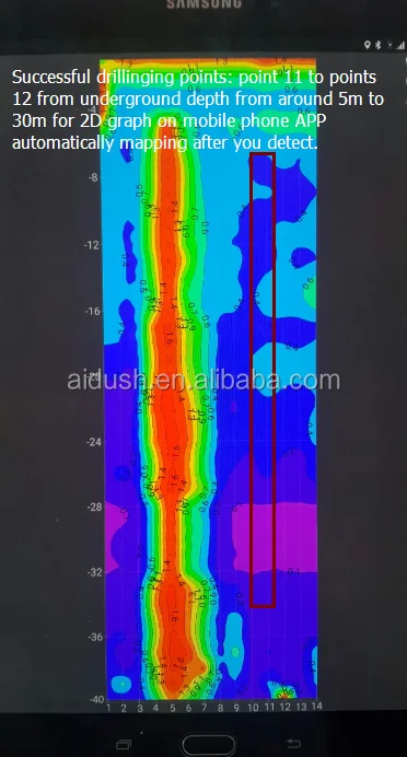 ADMT-200S 0-200m Mobile phone electric filed underground water detector water detection
