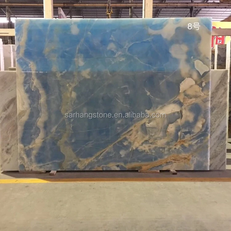 
Good Quality Building Material Natural Polished Blue Onyx Slab Sale 