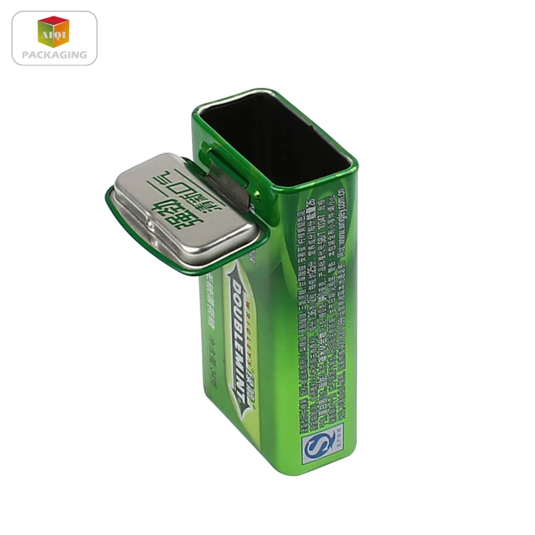 Slide top metal tins box for mint &chewing gum