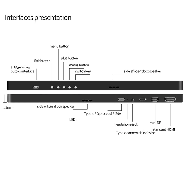 
17.3inch Full HD 4K monitor High resolution tablet for gaming portable gaming tablet for kids 