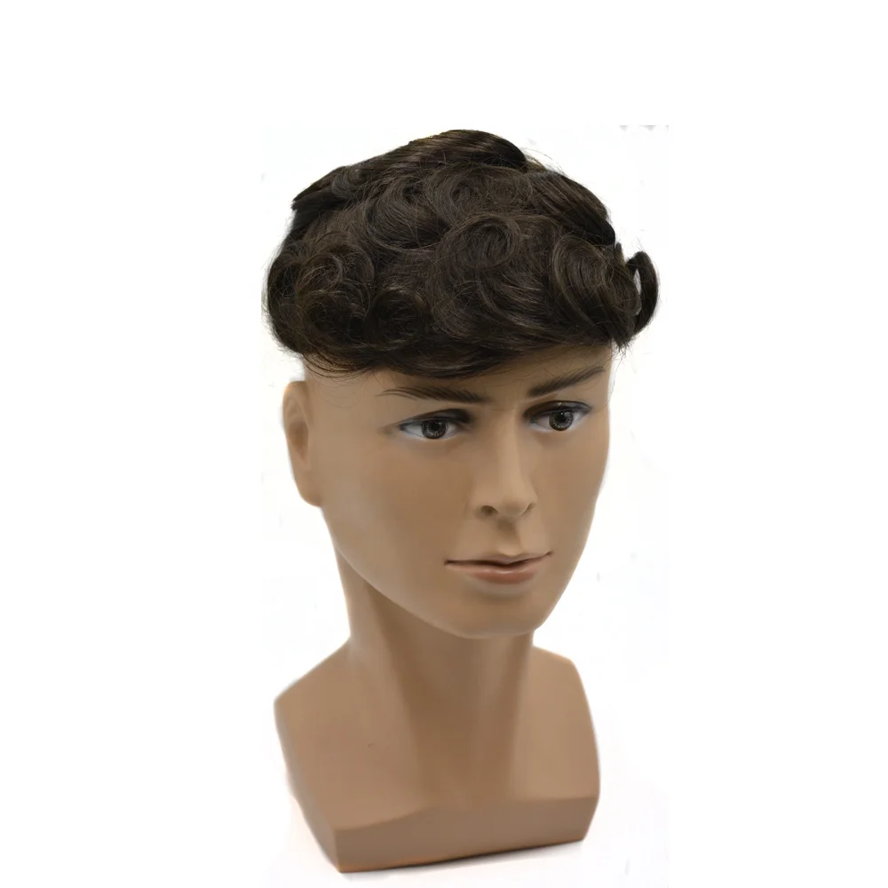 100%-110% density non surgical hair replacement system full french lace mens toupee.