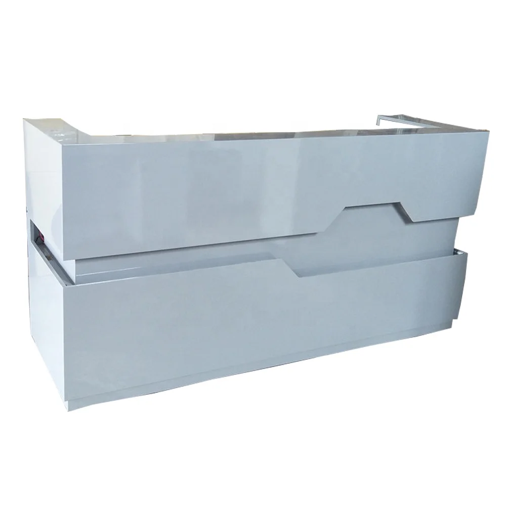 Cheap Price Curved Hair Salon Reception Desk,Modern Office 2 Person Reception Desk