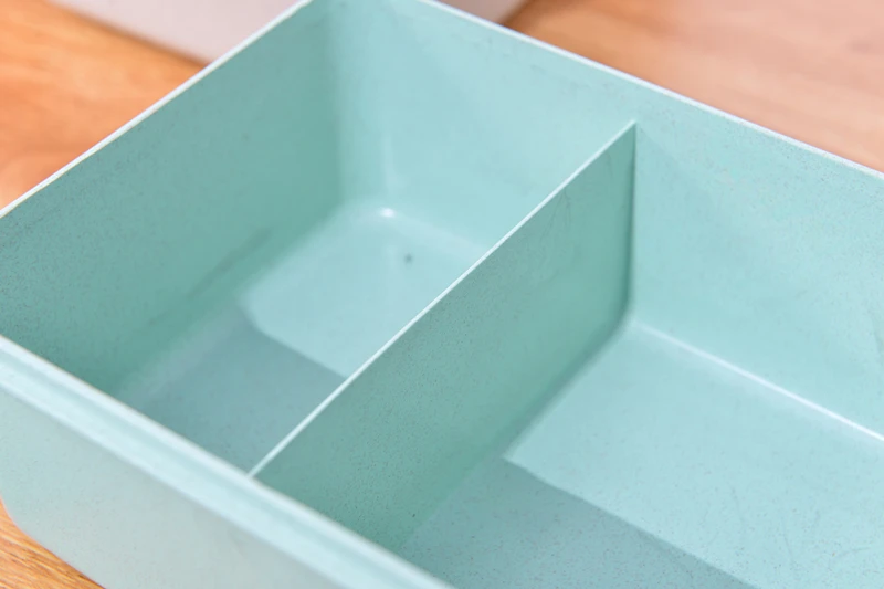 Non toxic wheat straw wheat fiber lunch box Seperate lunch box with lids