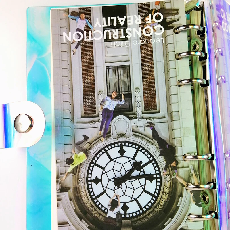 2019 fashion type high quality softcover smooth laser pvc spiral 6 rings binder