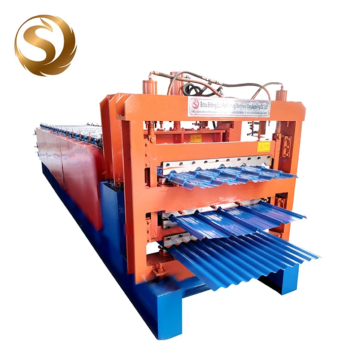 Трехслойный кровельный лист, трапециевидная плитка, роликогибочная машина