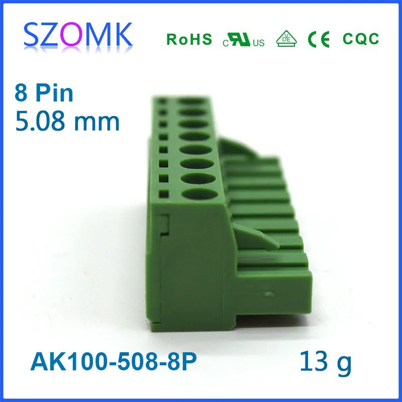 8 Positions Phoenix Pluggable Terminal Block 5.08mm Pitch Female Part 300V 10A