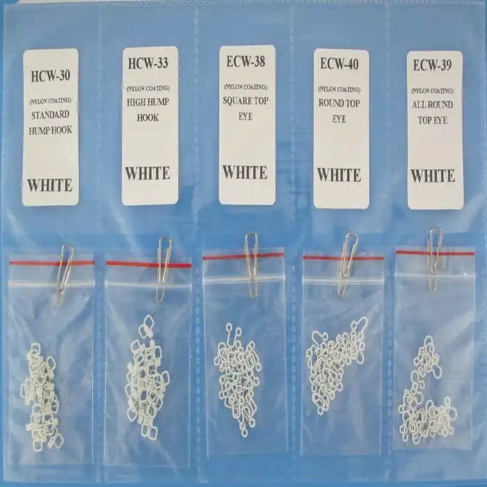 On Sale Wholesale different shaped Iron coated white hook and eye for bra With Good Product Quality