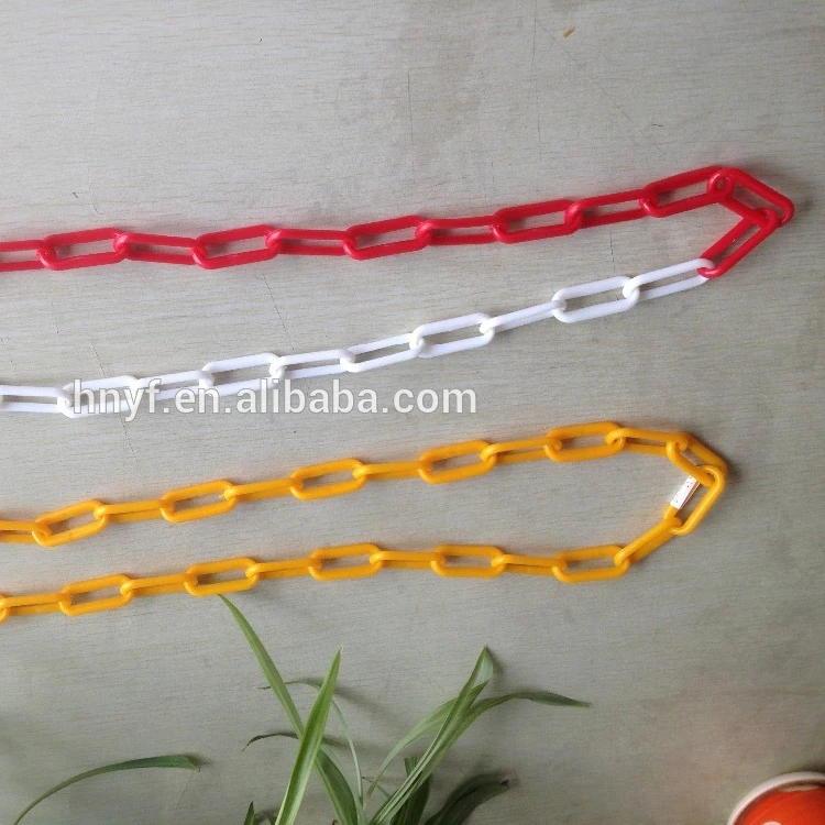 6mm 8mm red white green yellow black coloured traffic road safety plastic chain
