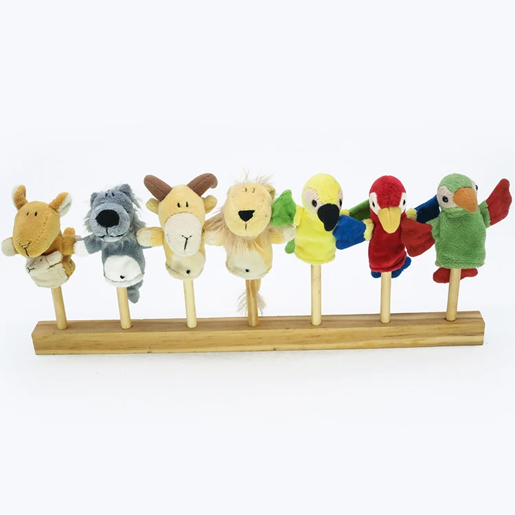 
Mini soft plush animal finger puppet 