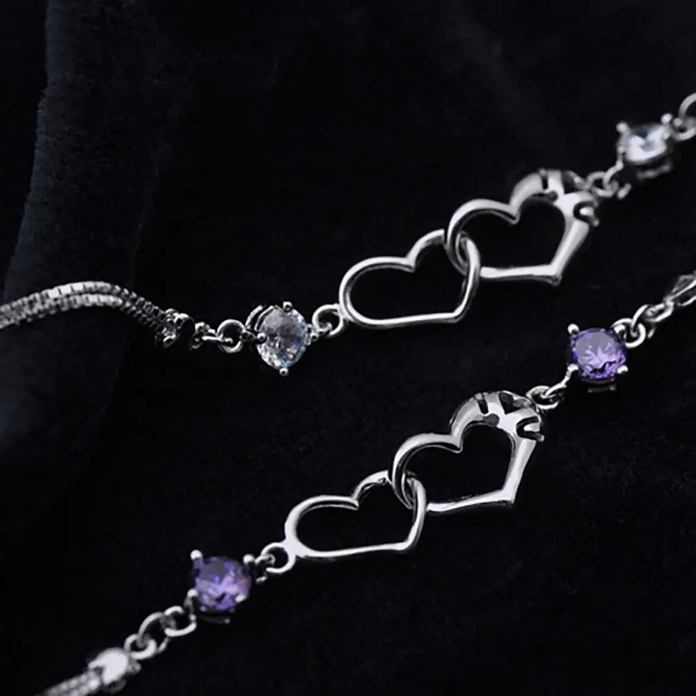 2021 New product jewelry  brass Bracelet with Love Heart Charm Bracelet Bangle 569536