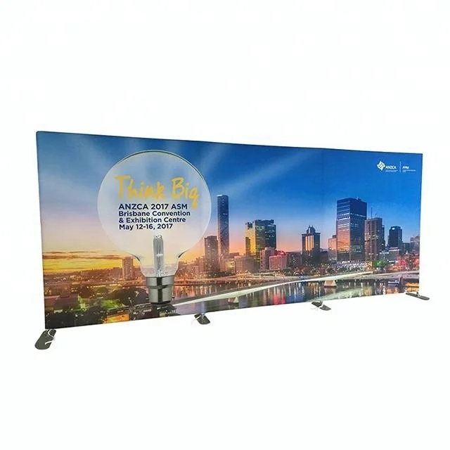 High Quality Custom Printed Advertising Tension Fabric Backdrop Promotion Fabric Tube Banner Stand Trade Show Display
