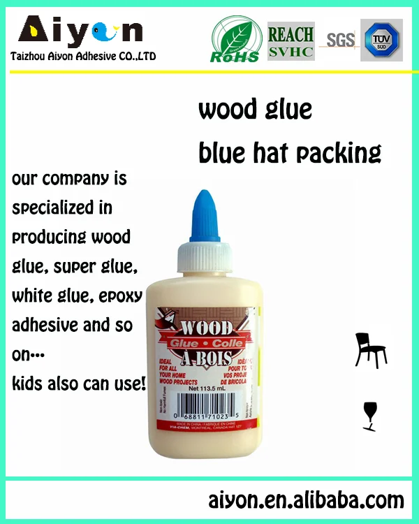 
quick setting wood glue , easy and safe poly bottle packing gold glue 