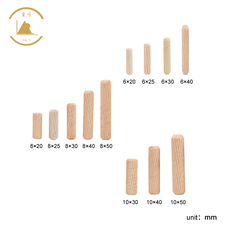 Factory Direct Sale Stock Eucalyptus Wooden Dowel Birch Wooden Dowel Pins Beech Wooden Dowel Pins