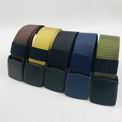 Wholesale Outdoor Mens Automatic Buckle Canvas Belt Fabric Webbing Belts