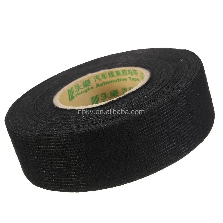 High-Temperature 20m Black Fuzzy Self-Adhesive Electrical Tape Wiring Loom Harness for Automotive Engine Masking Use
