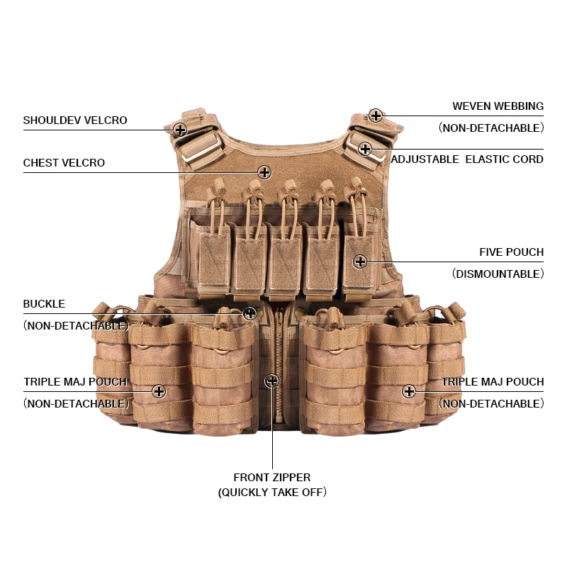 Wholesale Outdoor Body Armor Tactical Vest