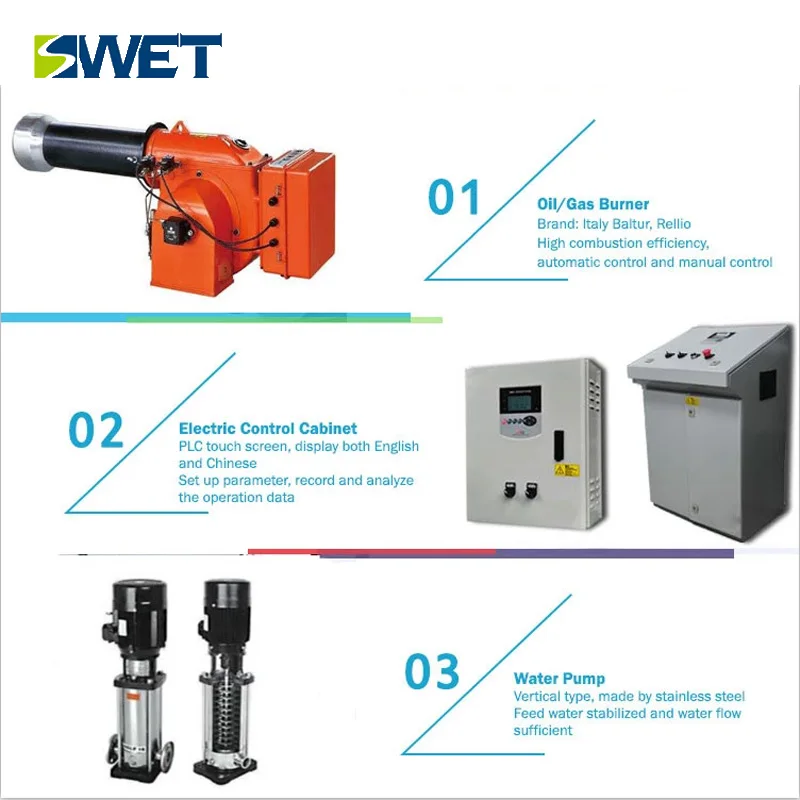 gas hot water 1 ton steam portable steam boiler