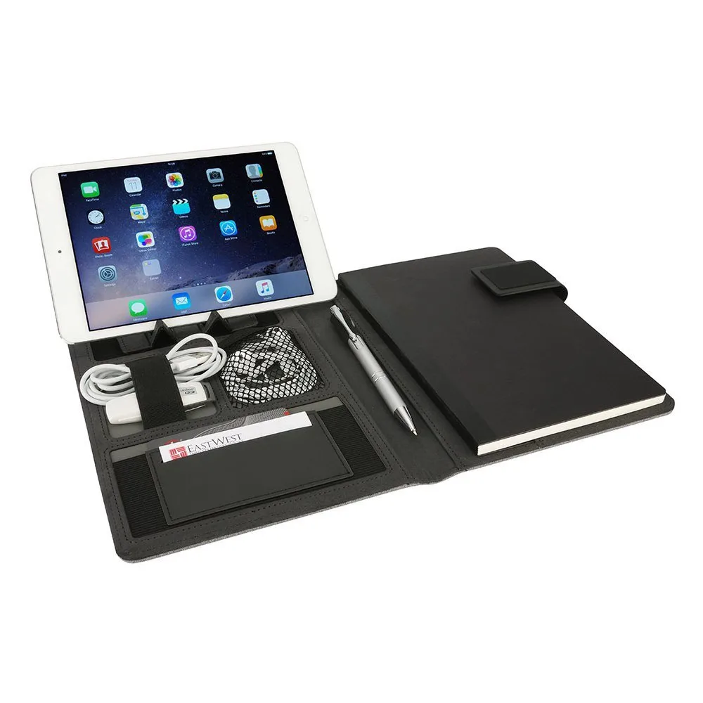 Custom Newest A4 A5 A6 A7 Leather Canvas Portfolio Folder For Ipad And PU Diary&Journal PU Leather Notebook