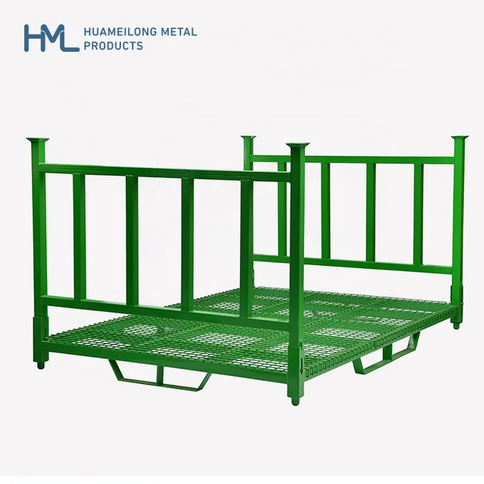 Warehouse heavy duty forklift powder coating stacking storage collapsible tire rack