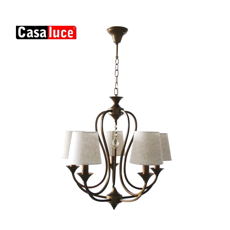 Indoor light decoration lampshades fabric bronze brass metal empire crystal vintage turkish chandelier