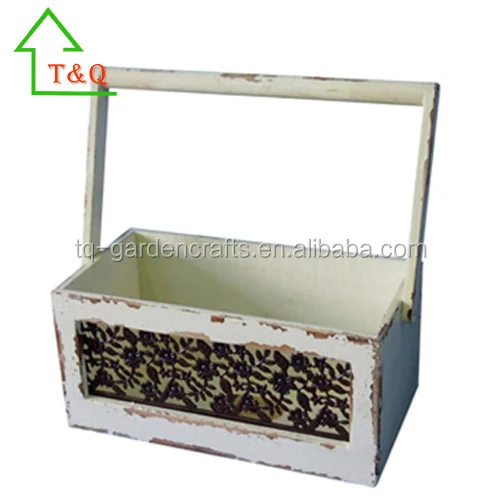 
Hot Selling Wooden Antique Flower Pots, Flower Boxes,Plant Pot Rack 