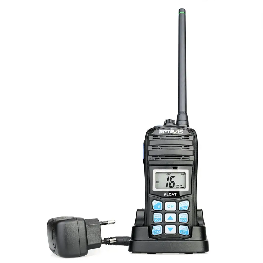 USA Canadian International Marine Floats on Water NOAA Weather Alert IP67 Waterproof Handheld VHF Marine Two Way Radio RT55
