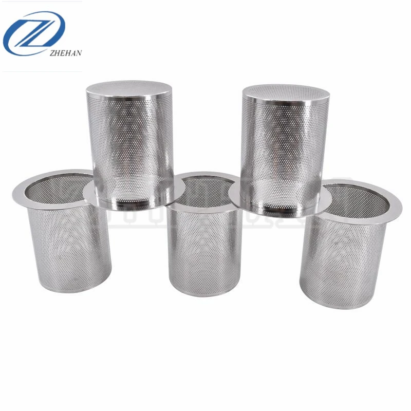 2mm, 3mm hole size stainless steel perforated cylinder filter for mechanical equipment protective cover
