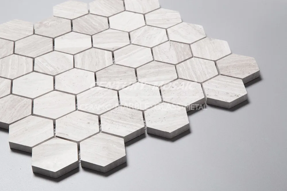 Напольная шестиугольная мозаичная мраморная плитка для душевой кабины, популярная в США