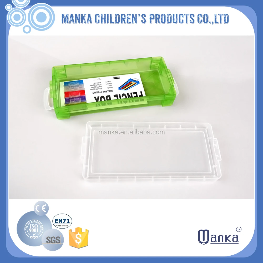 Top Quality transparent plastic office pencil  case