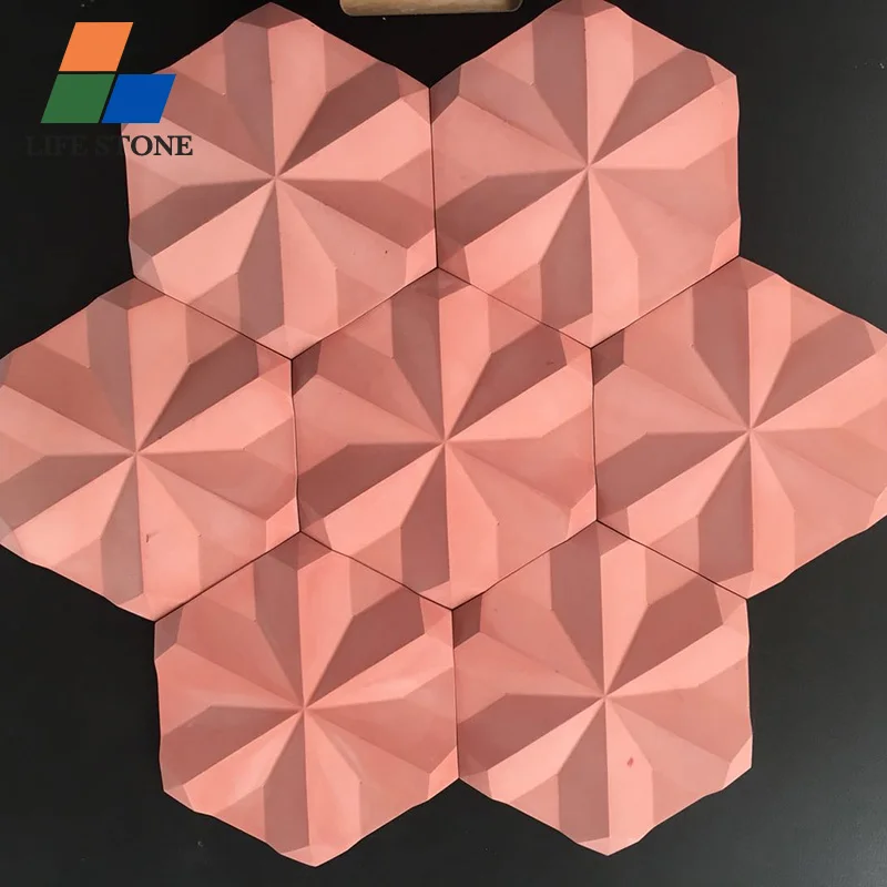 3d wall panels interior decorative stone cladding Decoration cement 3D Wall Panel for Beauty Home Commercial interior