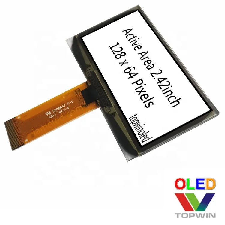 2,42 '2,42 дюйма 2,4 128x64 Тип разъема 24pin средства ухода за кожей стоп синий oled дисплей UG-2864ALBPG01 IIC SPI параллельный интерфейс ssd1309