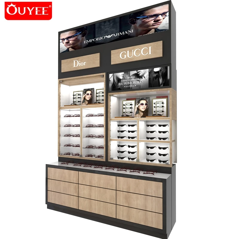 Simple Optical Store Design Display Showcase Eyeglasses Cabinet For Shop Decoration