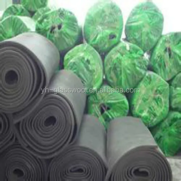 Black foam rubber insulation with aluminium foil for thermal