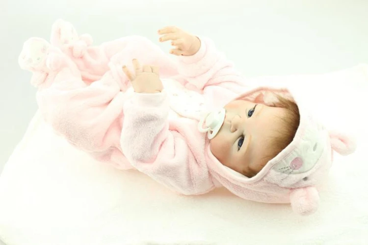2018 New Reborn Baby Girl Doll 58cm Full Body Silicone Handmade Lifelike  Doll  gift  toy