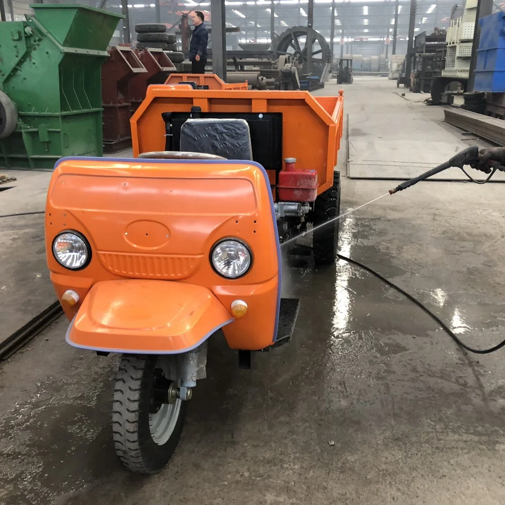 three wheels small cargo truck, 2 ton carry capacity diesel dumper