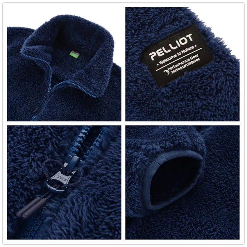 Однотонная ветровка для сохранения тепла, Мужская зимняя флисовая куртка