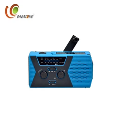 Amazon hot sale solar hand crank NOAA weather band radio with 2000mah power bank & LED torch, reading lamp