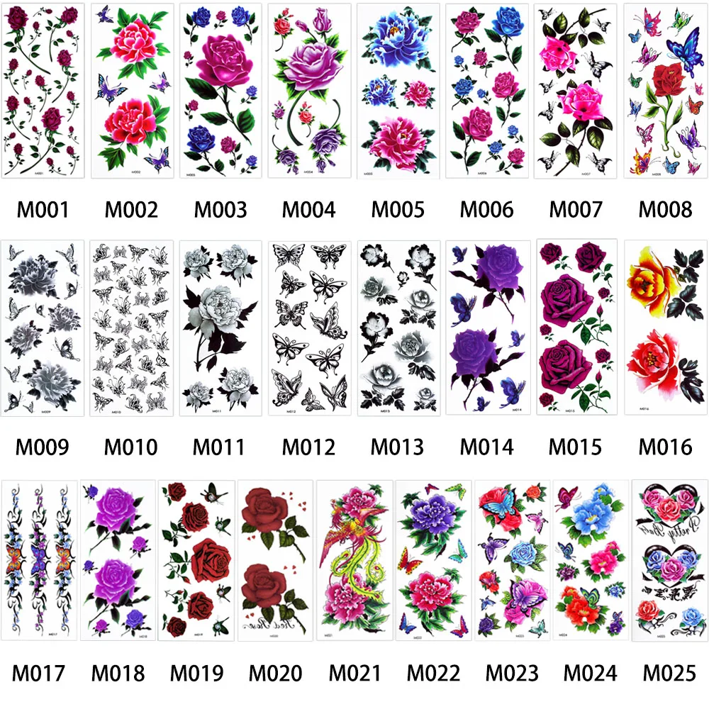 Наплечные наклейки RoseTemporary Tattoo