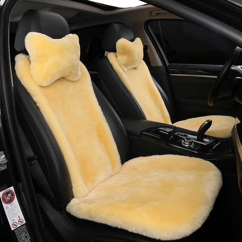 Natural fur seat cover for car by Australia Sheepskin