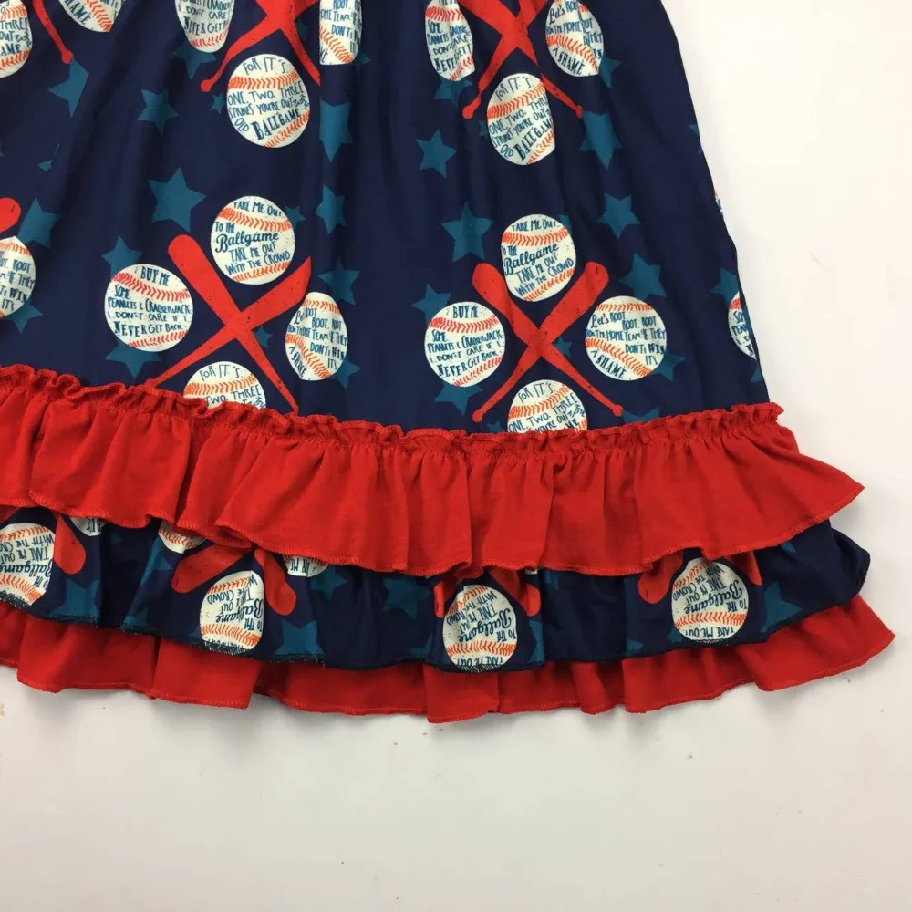 
Wholesale fashion baseball skirt matching ruffled trousers boutique baby clothing outfits 