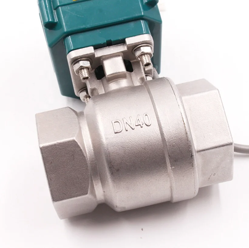 DN50 2' 2-way DC12V/24V/220v  stainless steel ball valve motorized actuator control valve