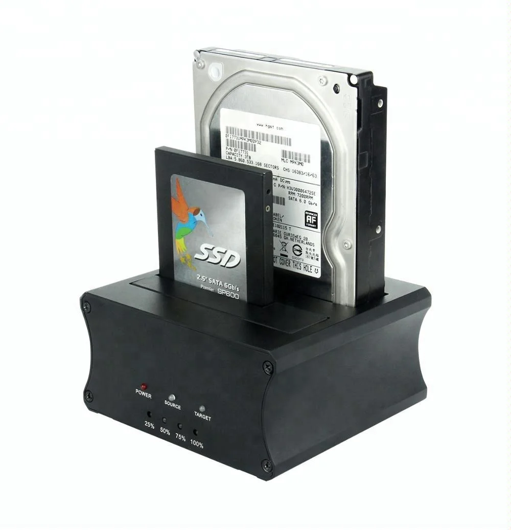 USB 3.0 to SATA Dual-Bay Hard Drive Docking Station for 2.5/3.5 inch HDD/SSD